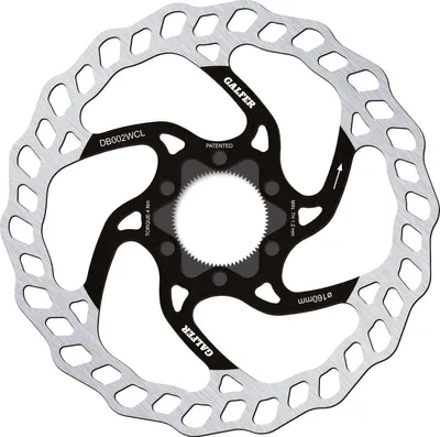 Produktbild von Galfer DB002WCL Fixed Wave-Bremsscheibe – 160 mm CenterLock silber-schwarz DB002WCL
