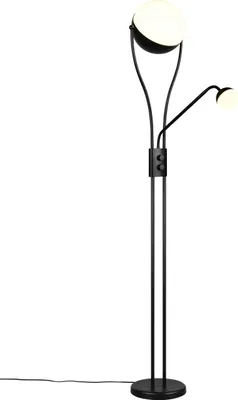 Image de LED, lampadaire, métal, noir, intensité variable, flexible, H 180 cm