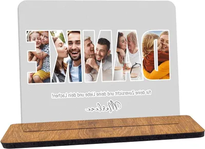 Productafbeelding van Acrylglas Afbeelding - Fotocadeau Bord - Persoonlijk Cadeau - Eigen Foto Tekst - DIN A5/A4 - Bedankt Design