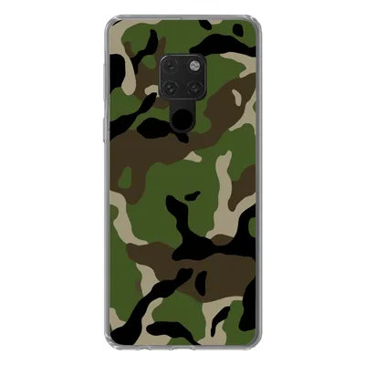 Produktbild von MuchoWow® Handyhülle Schutzhülle Hülle für Huawei P40 Lite Militärisches Tarnungsmuster Silikon Softcase Handy Hülle - Handy
