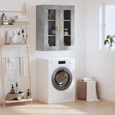 Image de vidaXL Armoire murale gris béton 69,5x34x90 cm