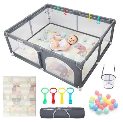 Imagen del producto de Corralito para bebés de 150x180 cm, corralito para bebés y niños pequeños