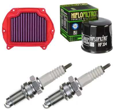 Immagine prodotto di Kit di manutenzione per Honda CBR 250 RRA ABS 2017: filtro aria, filtro olio, candele di accensione di pamoto - Nuovo