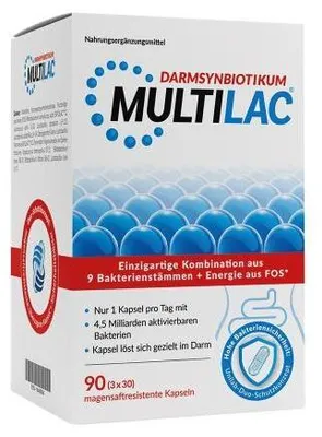 Obrázok produktu pre Multilac Črevné synbiotické kapsuly 3X30 kapsúl