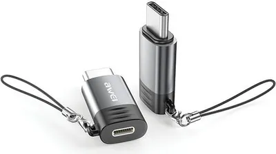 Obrázok produktu pre Awei adaptér A12 Lightning/Usb-C Szare /Grey