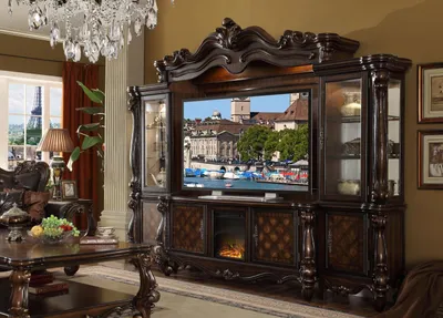 Produktbild von Designer Wohnzimmer TV Anbauwand Medienwand Fernsehwand Fernsehschrank Wohnwand