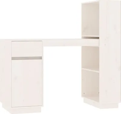 Obrázok produktu pre vidaXL Stôl biely 110x53x117 cm Masívne borovicové drevo