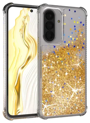 Produktbild von EAZY CASE - Glitzer Hülle kompatibel mit Samsung Galaxy A37 Glitzer Schutzhülle, Soft Case, Backcover Transparent mit Motiv