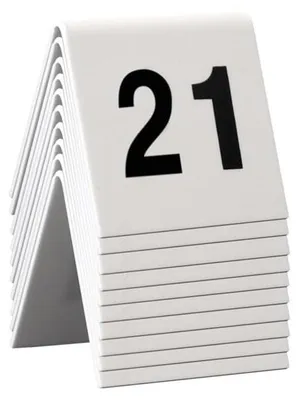 Obrázok produktu pre Securit  TN-11-20-WT  Securit Tischnummernset 11 - 20 , weiß, Acryl