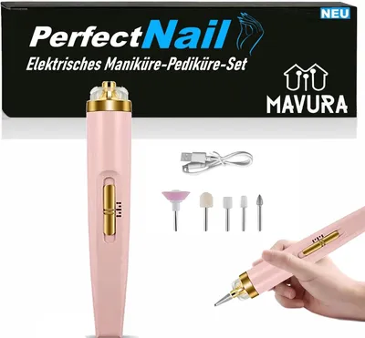 Produktbild von PerfectNail Elektrisches Maniküre Set Pediküre Nagelfräser Nagelfeile elektrisch