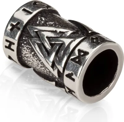 Produktbild von Wotans Knoten Wikinger Bartperle Ø 7mm 925 Sterling Silber Keltisch Herren 4357