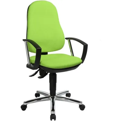 Produktbild von Topstar Bürostuhl Support® P Deluxe, 8179AG05 grün, chrom Stoff
