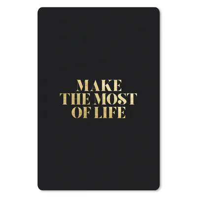 Produktbild von MuchoWow® Mauspad Mousepad Leben - Gold - Schwarz - Zitat 40x60 cm - Mousepads - Maus Mat - Pad - Mausunterlage - Schreibtisch Accesoire