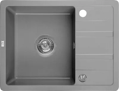 Produktbild von Design Granitspüle 1 Becken mit kurzer Abtropffläche Grau