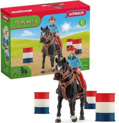 Produktbild von schleich Cowgirl Barrel Racing Fun, 3 Jahr(e), Mehrfarbig