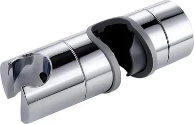 Image de Support de douchette réglable pour rails ronds 18-25 mm - support de rechange en ABS chromé