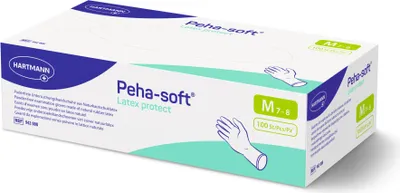 Produktbild von Peha-Soft Latex protect Unt.Hands.unsteril pf M 100 St