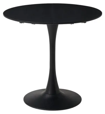 Obrázek produktu pro Kulatý jídelní stůl, průměr 80 cm, černá barva, materiál MDF, vhodný pro 2-4 osoby