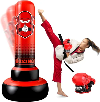 Obrázek produktu pro Sada boxovacího pytle Kinders s boxerskými rukavicemi 168 cm pro karate a taekwondo