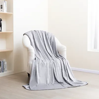 Produktbild von Kuscheldecke Fleecedecke Flauschige Wohndecke Sofadecke Wohn- & Kuscheldecken 150x200cm Grau