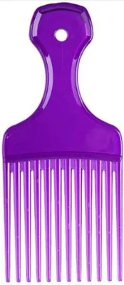 Zdjęcie produktu dla Go Go Gadget – Fryzura afro – włosy kręcone – Uniwersalne – Grzebień z zębami – Narzędzie do stylizacji z szerokimi zębami – Fioletowy