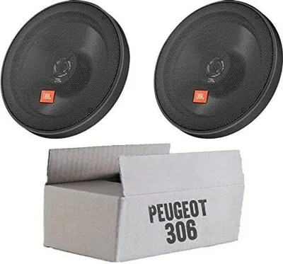Produktbild von JBL STAGE2 624 | 2-Wege | 16,5cm Koax Lautsprecher - Einbauset passend für Peugeot 306 Front - justSOUND