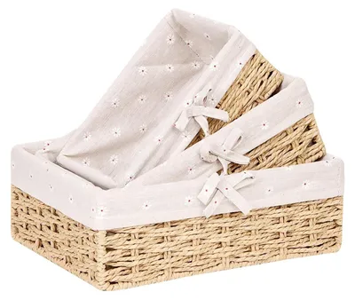Image de Set de 3 paniers à pain - Paniers en rotin tressé style scandinave