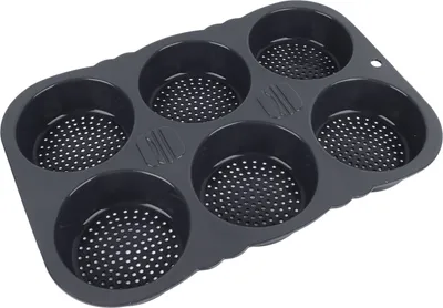 Image de Moule à hamburgers 6 compartiments, pliable et réutilisable, résistant à des températures comprises entre -40 °C et +230 °C, pour la cuisine