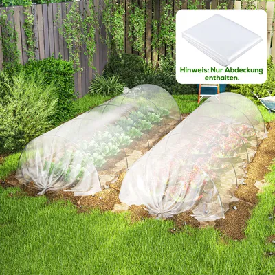 Produktbild von Gewächshausfolie Ersatzabdeckung XXL, Polypropylen Plane, Tomatenhaus Folie, Transparent | 800 x 1000 cm | 0,15 mm stark | UV-beständig wasserdicht