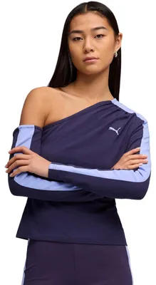 Zdjęcie produktu dla Koszulka z długim rękawem Puma T7 Asymmetric – kolor Deep Plum, rozmiar: L