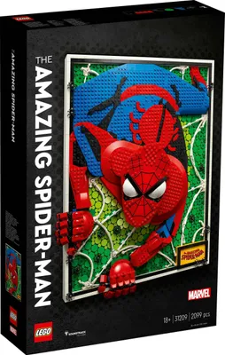 Produktbild von LEGO 31209 ART The Amazing Spider-Man Poster, 3D Wandbild-Set, baubares Leinwandbild, Superhelden-Deko, kreative Aktivität, Comic-Geschenk für Jugendliche und Erwachsene