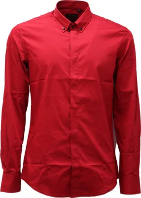 Produktbild von 1408AG  camicia uomo ANTONY MORATO dark red Baumwolle blend slim fit shirt man
