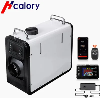 Produktbild von Diesel Luftstandheizung Auto - SKUK75858 - Leistung 5–8 kW - Spannung 12/24 V & 240 V EU‑Stecker - Bluetooth App/LCD/Fernbedienung - Tank 5 l - Weiß