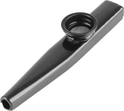 Obrázek produktu pro Kovové kazoo z hliníku, lehké a přenosné, ideální jako doprovod ke kytaře nebo flétně, hudební nástroj, dárek, černá barva