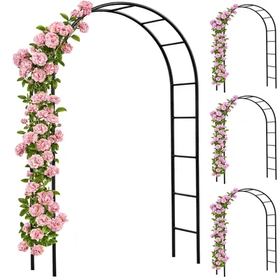 Immagine prodotto di Gardebruk 4x Arco per Rampicanti 240x140x37cm Metallo Traliccio per Rose Pergolato Vite Decorazione Eventi Palloncini