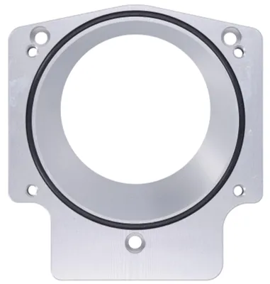 Image de Entretoise d'adaptation pour corps de papillon du collecteur d'admission de 3,6 pouces, compatible avec les moteurs GM GEN III LS1, LS2, LS6, LSX et LS4 - Argent