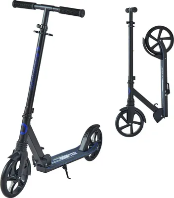 Produktbild von Kinder Cityroller - Tretroller mit 2 Rädern - Höhenverstellbarer Lenker - Rutschfestes Deck - Klappbar - Bis 100 kg belastbar - Ab 8 Jahren - Schwarz-Lila