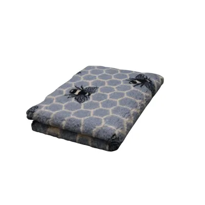 Produktbild von Vet Bed Hundebett Muster Biene Bees grau 150 x 100 cm