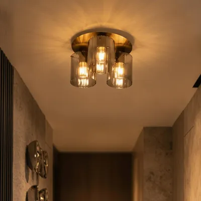 Productafbeelding van Design plafondlamp Mirbi 3-lichts zwart, AI-gegenereerde afbeelding