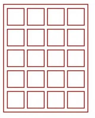 Produktbild von Velourseinlage, STANDARD mit 20 quadratischen Fächern 47 x47 mm für Münzen/Medaillen und sonstige Sammelobjekte
