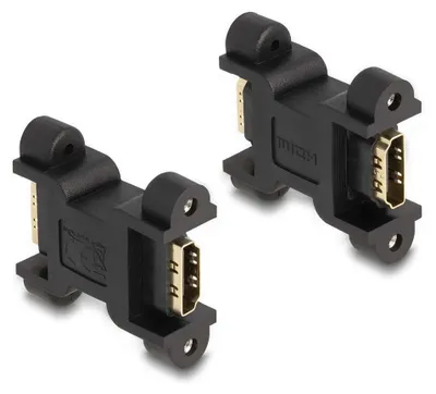 Immagine prodotto di Adattatore HDMI ad alta velocità con Ethernet Delock - da HDMI femmina a HDMI femmina - Nero - supporta 4K a 60 Hz (3840 x 2160)