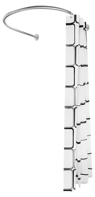 Produktbild von U-förmige Duschvorhangstange ohne Bohren 90x100x90 cm aus Edelstahl, verstellbar