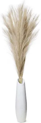 Produktbild von Famanu Pampasgras groß 3 Stängel 110 cm handgefertigt - Boho Dekoration für Blumenarrangements