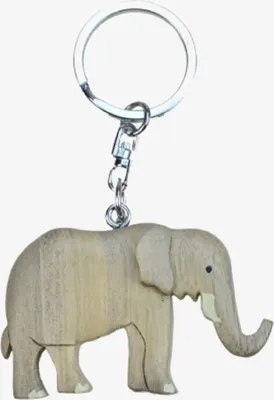 Produktbild von Schlüsselanhänger aus Holz - Elefant