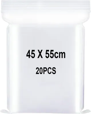 Productafbeelding van Hersluitbare transparante plastic tassen - Medium ziplock tassen - Polyzak - Zak met ritssluiting druksluiting