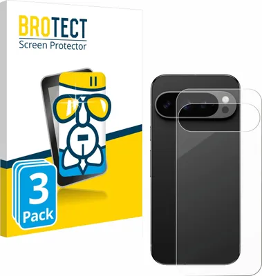 Produktbild von 3x BROTECT Schutzglas für Google Pixel 9 Pro (Rückseite) Schutzfolie Panzer Folie Glas Display Schutz klar
