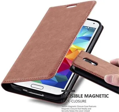 Immagine prodotto di Cadorabo custodia per Samsung Galaxy S5 / S5 NEO custodia protettiva in marrone custodia per cellulare cover chiusura magnetica