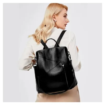 Produktbild von Damen Rucksack-Handtasche mit Diebstahlschutz für Reisen und Alltag