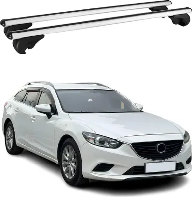 Image de Barres de toit Transversales pour Mazda 6 2013-2024 Aluminium Argent