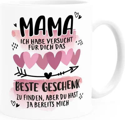 Produktbild von Kaffee-Tasse Mama ich habe versucht für dich das beste Geschenk zu finden Spruch lustig Danke SpecialMe® weiß standard